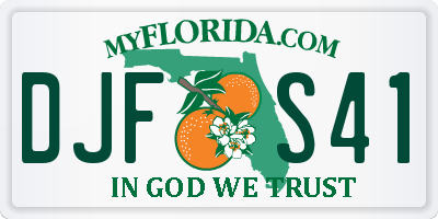 FL license plate DJFS41