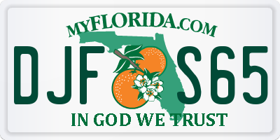 FL license plate DJFS65