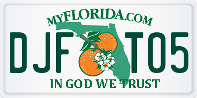 FL license plate DJFT05
