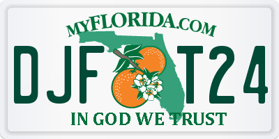 FL license plate DJFT24