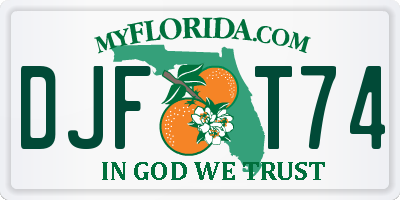 FL license plate DJFT74
