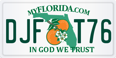 FL license plate DJFT76