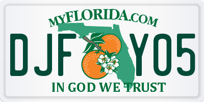 FL license plate DJFY05