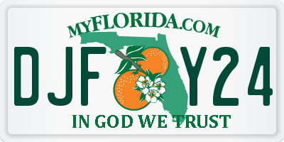 FL license plate DJFY24