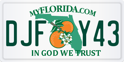 FL license plate DJFY43