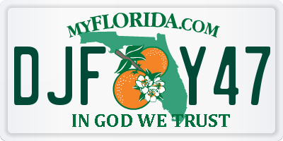 FL license plate DJFY47