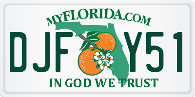 FL license plate DJFY51