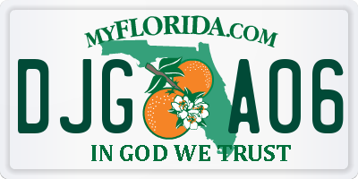 FL license plate DJGA06