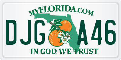 FL license plate DJGA46