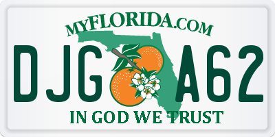 FL license plate DJGA62