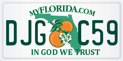 FL license plate DJGC59