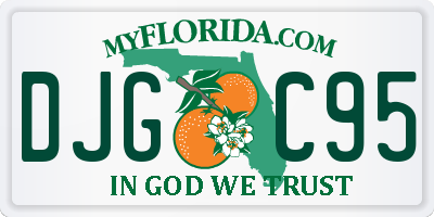 FL license plate DJGC95