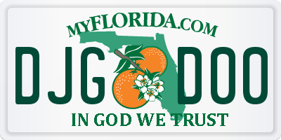 FL license plate DJGD00