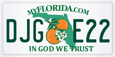 FL license plate DJGE22