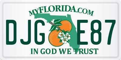 FL license plate DJGE87