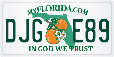 FL license plate DJGE89