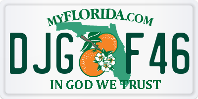 FL license plate DJGF46