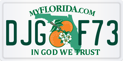 FL license plate DJGF73