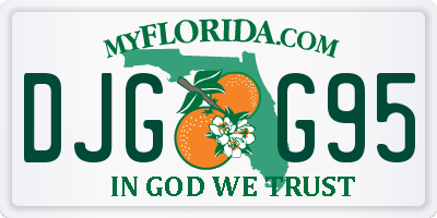 FL license plate DJGG95