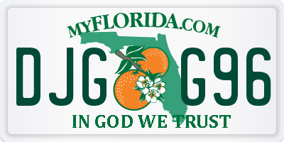 FL license plate DJGG96