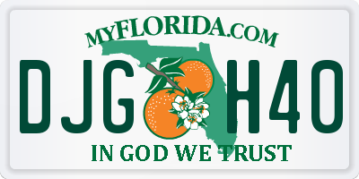 FL license plate DJGH40