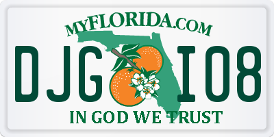 FL license plate DJGI08