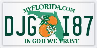 FL license plate DJGI87