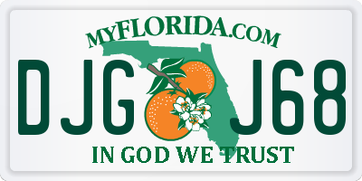FL license plate DJGJ68