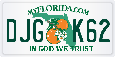 FL license plate DJGK62