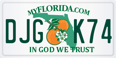 FL license plate DJGK74