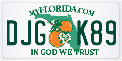 FL license plate DJGK89