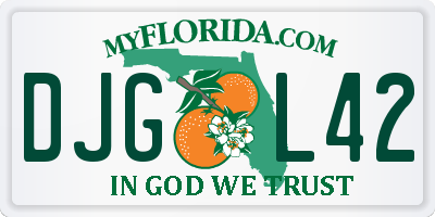 FL license plate DJGL42