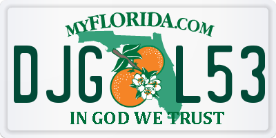FL license plate DJGL53