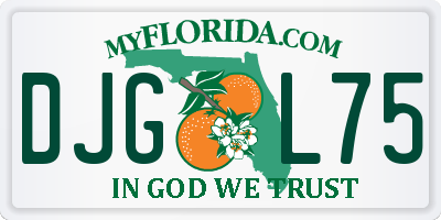 FL license plate DJGL75