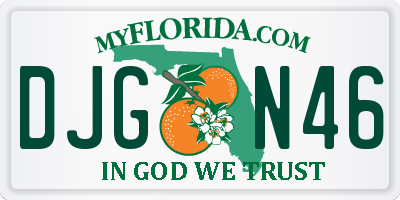 FL license plate DJGN46