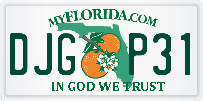 FL license plate DJGP31