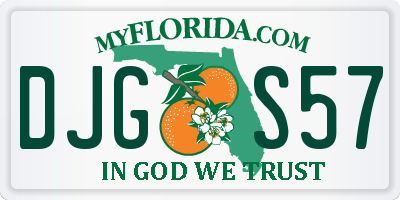 FL license plate DJGS57