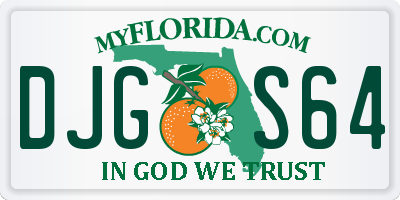 FL license plate DJGS64