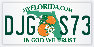 FL license plate DJGS73