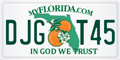 FL license plate DJGT45