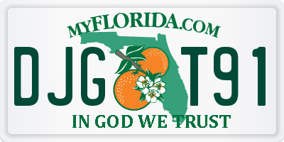 FL license plate DJGT91