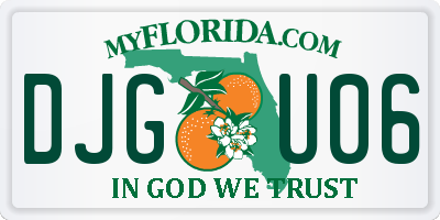 FL license plate DJGU06