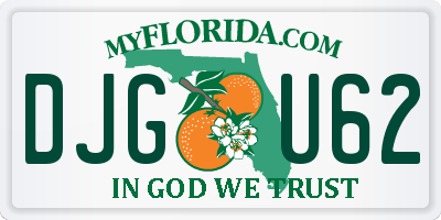FL license plate DJGU62