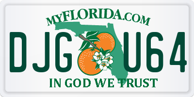 FL license plate DJGU64