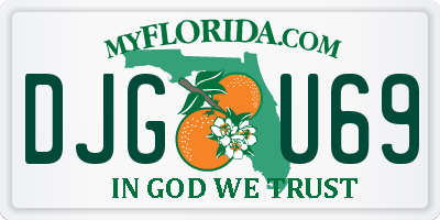 FL license plate DJGU69
