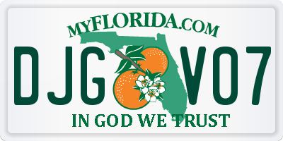 FL license plate DJGV07
