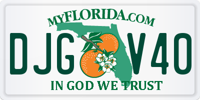 FL license plate DJGV40