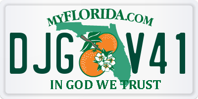 FL license plate DJGV41