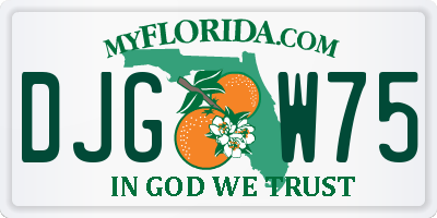 FL license plate DJGW75