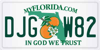 FL license plate DJGW82
